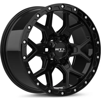 Storm Gloss Black with Milled Rivets Wheel by RTX (17x8.5 20mm) pa1