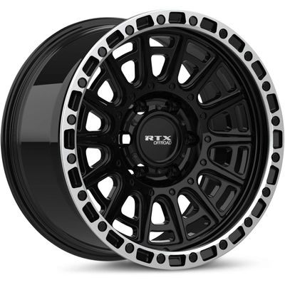 Striker Gloss Black Milled with Machined Lip Wheel by RTX (17x8.5 10mm) pa1
