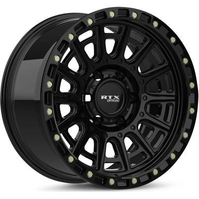 Striker Gloss Black with Milled Rivets Wheel by RTX (20x9 10mm) pa3