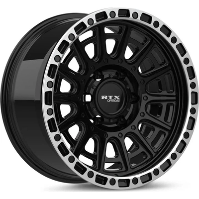 Striker Gloss Black Milled with Machined Lip Wheel by RTX (20x9 10mm) pa1