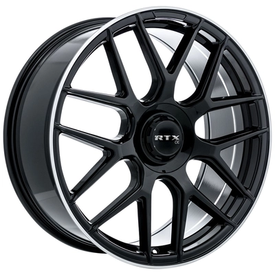 Leonburg Gloss Black with Machined Edge Wheel by RTX (20x8.5 38mm) pa1