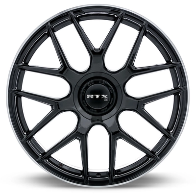Leonburg Gloss Black with Machined Edge Wheel by RTX (20x8.5 38mm) pa2