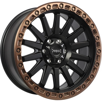 BLAZE Satin Black - Satin Bronze Lip Wheel by RUFFINO HARD (20x9.0 15mm) pa1