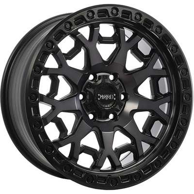 RUFFINO HARD - RUF781702 - HARD MIDNIGHT Satin Black - Machined Face - Smoked Clear Wheel (17x9.0 15mm) pa1