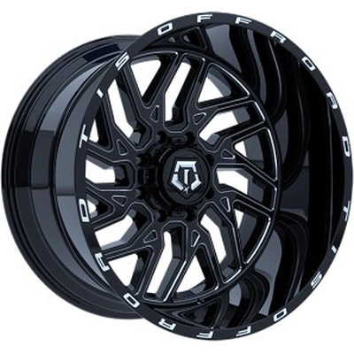 544 Gloss Black - Milled Edge Wheel by TIS WHEELS (20x10 -25mm) pa1