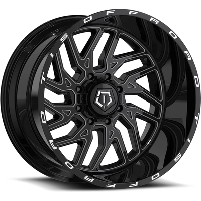 544 Gloss Black - Milled Edge Wheel by TIS WHEELS (22x10 -19mm) pa1