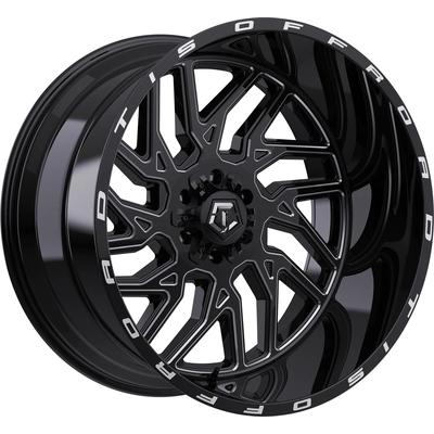 544 Gloss Black - Milled Edge Wheel by TIS WHEELS (22x10 -19mm) pa2