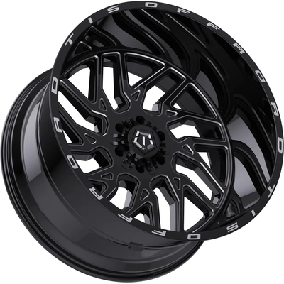 544 Gloss Black - Milled Edge Wheel by TIS WHEELS (22x12 -44mm) pa31