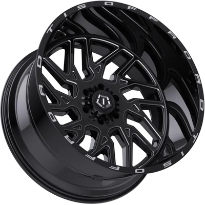 544 Gloss Black - Milled Edge Wheel by TIS WHEELS (22x12 -44mm) pa32