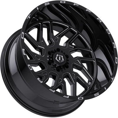 544 Gloss Black - Milled Edge Wheel by TIS WHEELS (22x12 -44mm) pa1