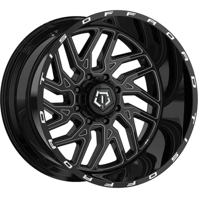 544 Gloss Black - Milled Edge Wheel by TIS WHEELS (22x12 -44mm) pa2