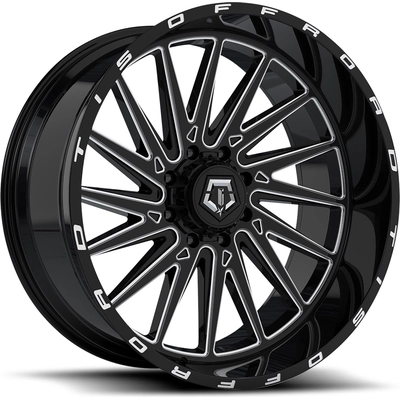 547 Gloss Black - Milled Edge Wheel by TIS WHEELS (22x10 -19mm) pa1