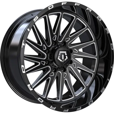 547 Gloss Black - Milled Edge Wheel by TIS WHEELS (22x12 -44mm) pa31
