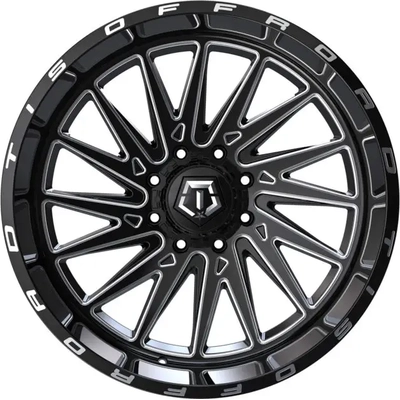 547 Gloss Black - Milled Edge Wheel by TIS WHEELS (22x12 -44mm) pa32