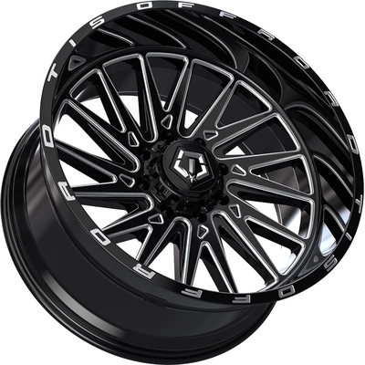 547 Gloss Black - Milled Edge Wheel by TIS WHEELS (22x12 -44mm) pa2