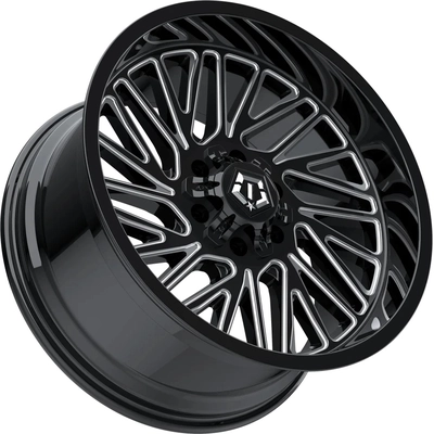 553 Gloss Black - Milled Edge Wheel by TIS WHEELS (20x10 -12mm) pa32