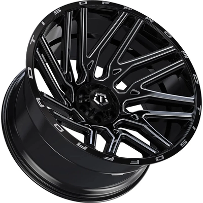 554 Gloss Black - Milled Edge Wheel by TIS WHEELS (20x10 -19mm) pa1