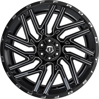 554 Gloss Black - Milled Edge Wheel by TIS WHEELS (20x10 -19mm) pa2