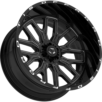 560 Gloss Black - Milled Edge Wheel by TIS WHEELS (20x10 -19mm) pa32