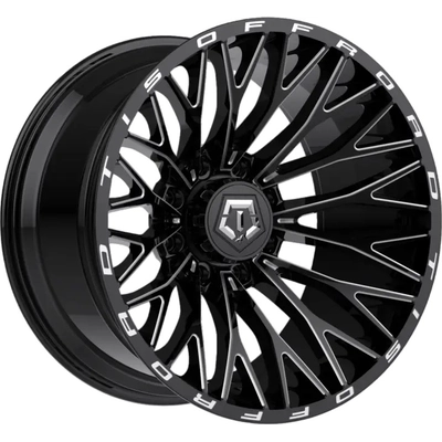 566 Gloss Black - Milled Edge Wheel by TIS WHEELS (20x12 -44mm) pa4