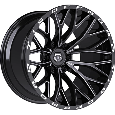 566 Gloss Black - Milled Edge Wheel by TIS WHEELS (20x12 -44mm) pa6