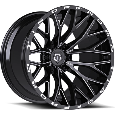 566 Gloss Black - Milled Edge Wheel by TIS WHEELS (22x12 -44mm) pa1