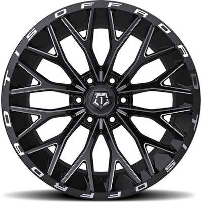 566 Gloss Black - Milled Edge Wheel by TIS WHEELS (22x12 -44mm) pa3