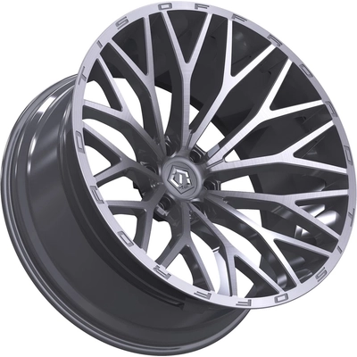 566 Silver - Brushed Face Wheel by TIS WHEELS (20x10 -24mm) pa1