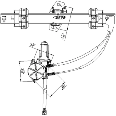 TYC - 660060 - Front Driver Side Power Window Regulator and Motor Assembly pa2