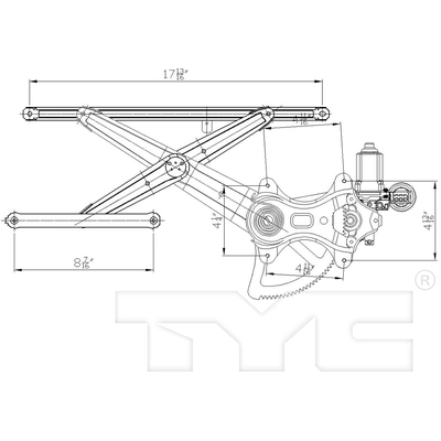 Window Reg With Motor by TYC - 660295 pa2