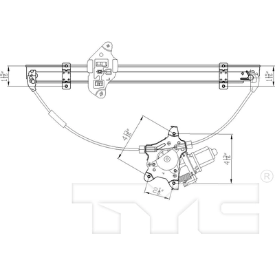 Regulateur de vitre avec moteur par TYC - 660315 pa2