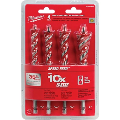 MILWAUKEE - 48-13-0400 - Speed Feed Wood Bit Set pa1
