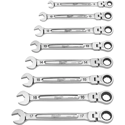 MILWAUKEE - 48-22-9529 - 7pc Metric Flex Head Ratcheting Combination Wrench pa4