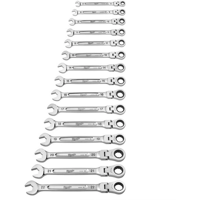 MILWAUKEE - 48-22-9513 - Metric Flex Head Ratcheting Combination Wrench pa1