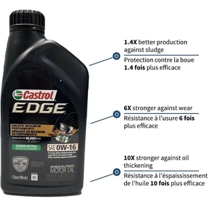 CASTROL - 0200866 - Synthetic Engine Oil Edge FTT 0W16 , 946ML