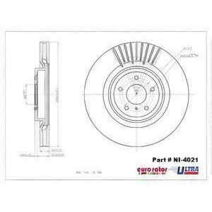 ULTRA - NI4021 - Front Disc Brake Rotor