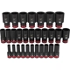 Purchase Top-Quality MILWAUKEE - 49-66-7015 - 1/2" Drive Metric 6-Point Deep Impact Socket Set (29 Pieces) pa1