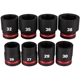 Purchase Top-Quality 3/4" Drive Metric 6-Point Standard Impact Socket Set (8 Pieces) by MILWAUKEE - 49-66-7019 pa1