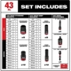 Purchase Top-Quality MILWAUKEE - 49-66-7009 - Deep Impact Socket Set pa9