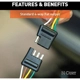 Purchase Top-Quality Connecteur de câblage collé à 4 voies par CURT MANUFACTURING - 58050 pa6