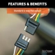 Purchase Top-Quality Connecteur de câblage plat à 4 voies par CURT MANUFACTURING - 58304 pa4