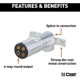 Purchase Top-Quality 4-Way Round Wiring Connector by CURT MANUFACTURING - 58060 pa4