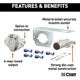 Purchase Top-Quality 6-Way Round Connector by CURT MANUFACTURING - 58093 pa15