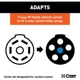 Purchase Top-Quality 7-Way Round RV To 6-Way Round Adapter by CURT MANUFACTURING - 57260 pa4