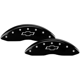 Purchase Top-Quality MGP CALIPER COVERS - 14246SBOWBK - Gloss Black Caliper Covers with Bowtie Engraving pa1
