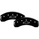 Purchase Top-Quality MGP CALIPER COVERS - 14246SBOWBK - Gloss Black Caliper Covers with Bowtie Engraving pa2