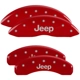 Purchase Top-Quality MGP CALIPER COVERS - 42020SJEPRD - Gloss Red Caliper Covers with Jeep Engraving pa1