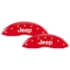 Purchase Top-Quality MGP CALIPER COVERS - 42020SJEPRD - Gloss Red Caliper Covers with Jeep Engraving pa3