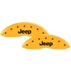 Purchase Top-Quality MGP CALIPER COVERS - 42021SJEPYL - Gloss Yellow Caliper Covers with Jeep Engraving pa1