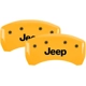 Purchase Top-Quality MGP CALIPER COVERS - 42021SJEPYL - Gloss Yellow Caliper Covers with Jeep Engraving pa2